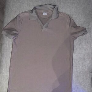 Zara Men's Taupe Polo Shirt